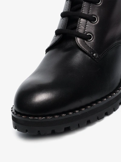 Shop Bottega Veneta Black Eldfell Leather Boots
