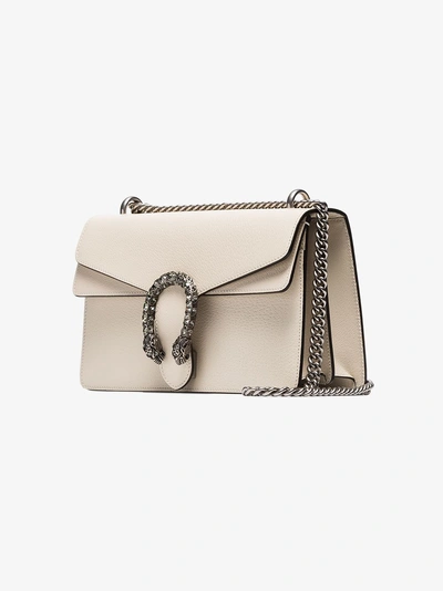 Shop Gucci White Dionysus Small Leather Shoulder Bag