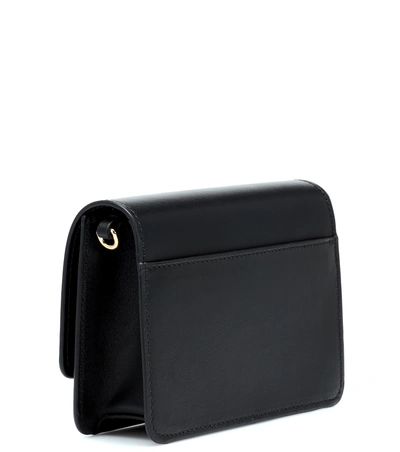 Shop Jw Anderson Logo Leather Shoulder Bag In Black