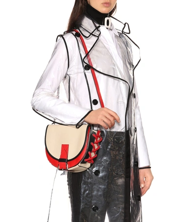 Shop Jw Anderson Bike Small Leather Crossbody Bag In White