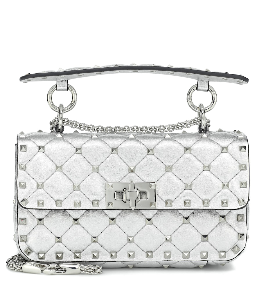 valentino rockstud bag silver