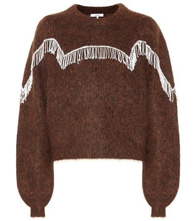 Shop Ganni Heavy Soft Wool-blend Sweater In Brown