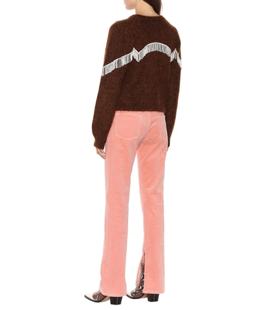 Shop Ganni Heavy Soft Wool-blend Sweater In Brown