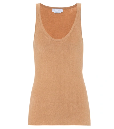 Shop Gabriela Hearst Douglas Cashmere Top In Beige