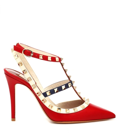 Shop Valentino Garavani Rockstud Leather Pumps In Multicoloured