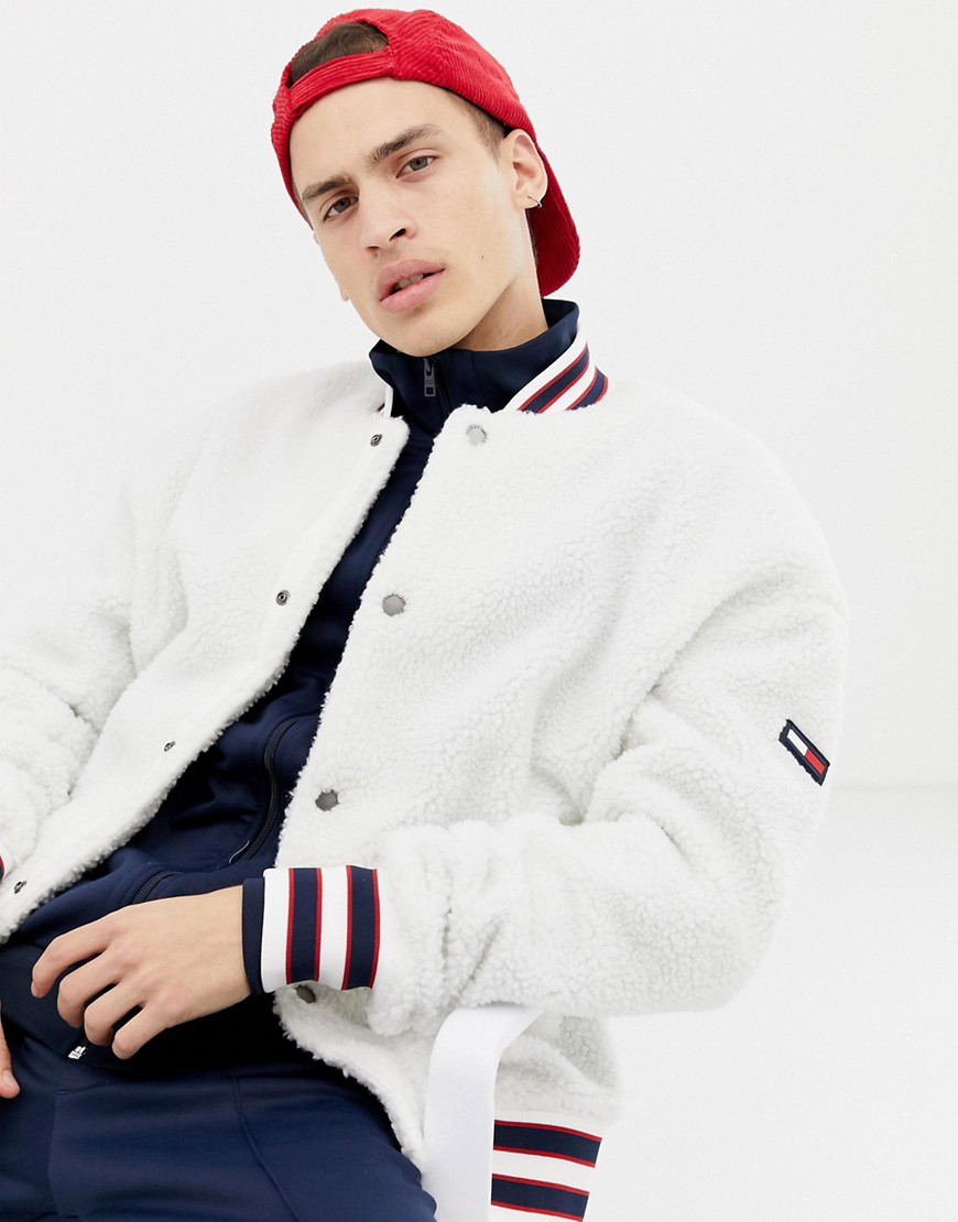 tommy jeans teddy bomber jacket