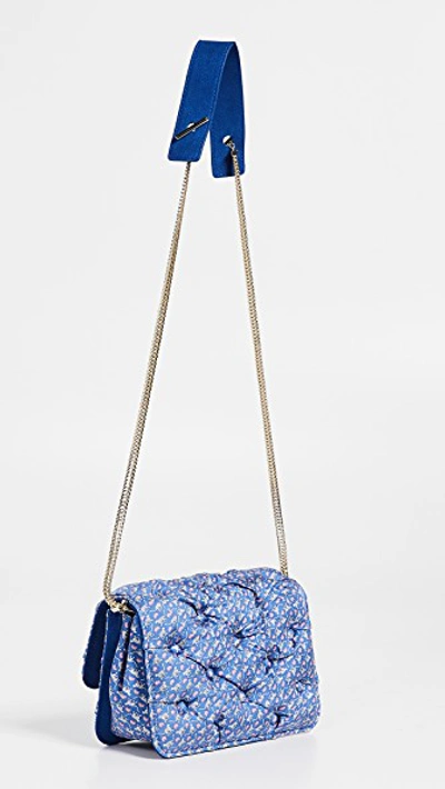 Shop Benedetta Bruzziches Carmen Quilted Shoulder Bag In Blue Leopard