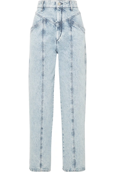 Shop Isabel Marant Lenia High-rise Straight-leg Jeans In Light Denim