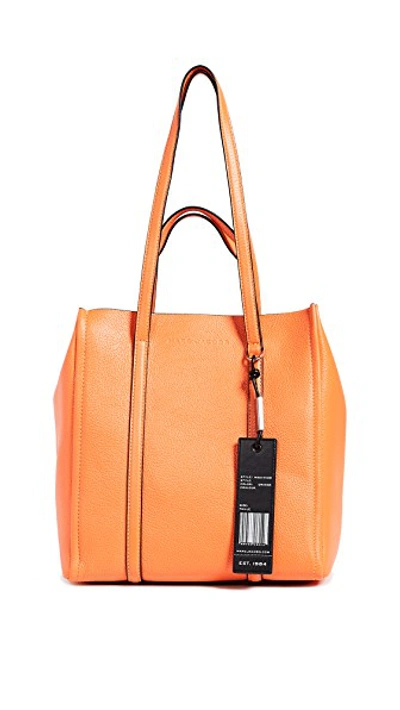 Shop Marc Jacobs The Tag Tote 27 In Bright Orange