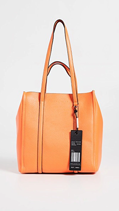 Shop Marc Jacobs The Tag Tote 27 In Bright Orange