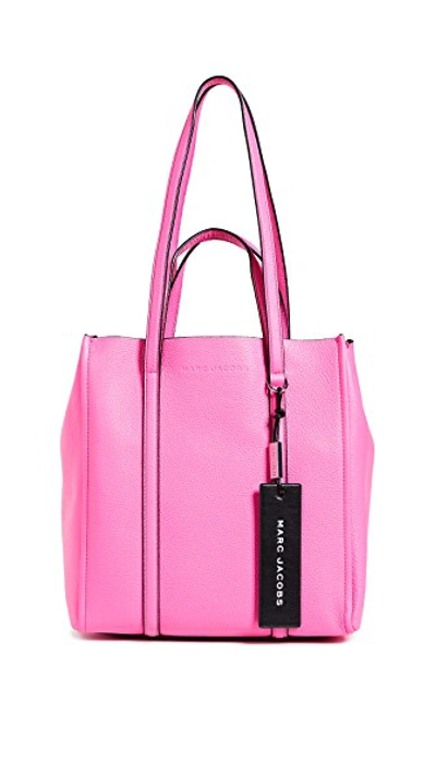 Shop Marc Jacobs The Tag Tote 27 In Bright Pink