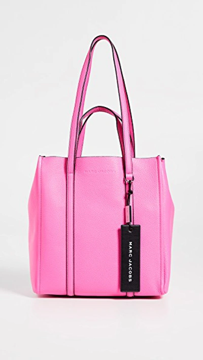 Shop Marc Jacobs The Tag Tote 27 In Bright Pink