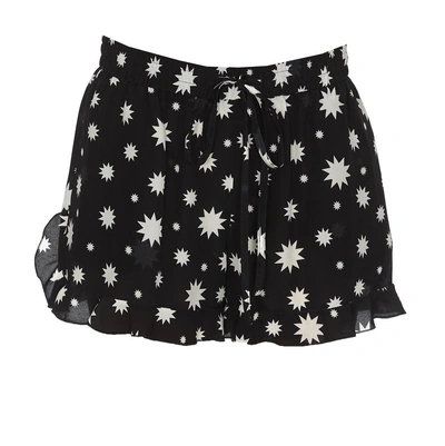 Shop Red Valentino Star Printed Shorts In Black