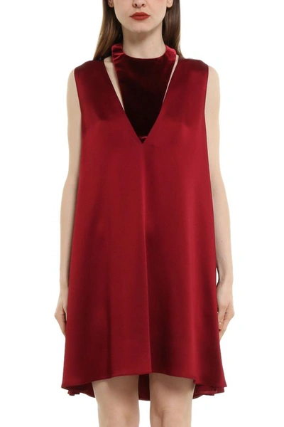 Shop Valentino Sleeveless V In Red