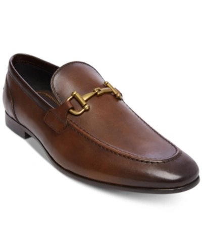 Shop Steve Madden Men's Debinair Smoking Slippers Men's Shoes In Brown Leather