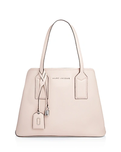 Shop Marc Jacobs The Editor Leather Tote In Pearl Pink/silver