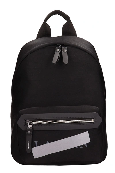 Shop Lanvin Black Nylon Backpack