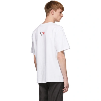 Shop Sacai White Printed T-shirt In White 101