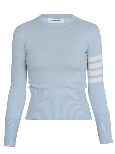 Shop Thom Browne Cashmere Sweater In Light Blue