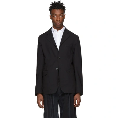 Shop Ann Demeulemeester Black Waldo Blazer In Waldoblack