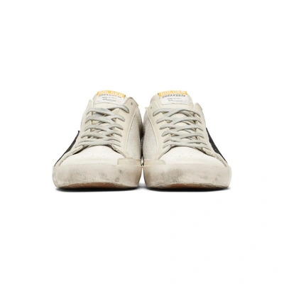 Shop Golden Goose Grey And Off-white Cord Superstar Sneakers