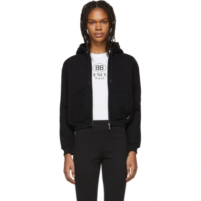 Shop Balenciaga Black I Love Techno Hoodie In 1000 Black