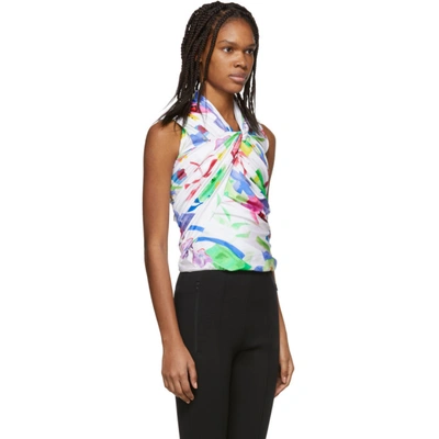 Shop Balenciaga Multicolor Stretch Tank Top In 9000 Whtmul