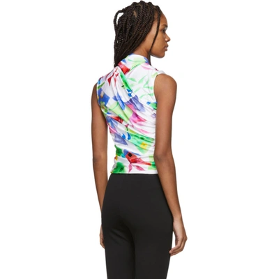 Shop Balenciaga Multicolor Stretch Tank Top In 9000 Whtmul