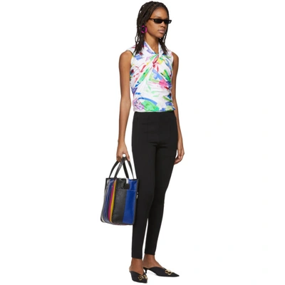 Shop Balenciaga Multicolor Stretch Tank Top In 9000 Whtmul