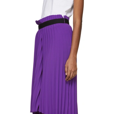 Shop Balenciaga Purple Fancy Pleated Skirt In 5530 Ultrav