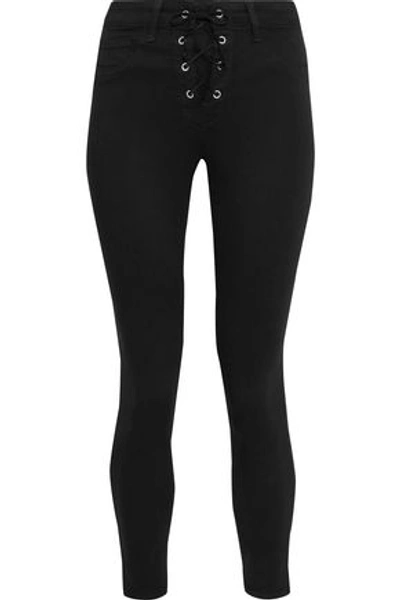 Shop L Agence L'agence Woman Cherie Cropped Mid-rise Skinny Jeans Black