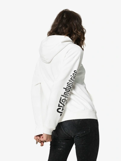 Shop Givenchy Logo Cotton Hoodie In 150 Neutrals