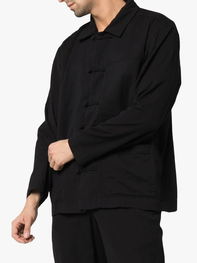 Shop Issey Miyake Men Chinese Button Shirt Jacket In Black
