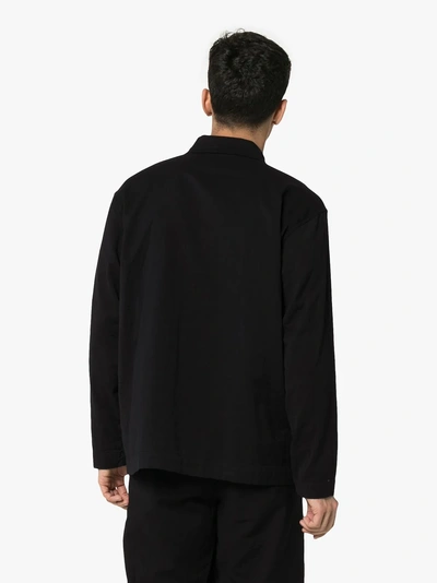 Shop Issey Miyake Men Chinese Button Shirt Jacket In Black