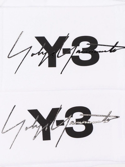Shop Y-3 White Logo Cotton Socks
