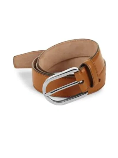 Shop Bally Greywall Leather Belt In Tan