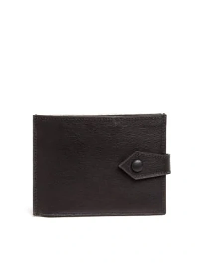 Shop Maison Margiela Leather Fold Card Wallet In Silver