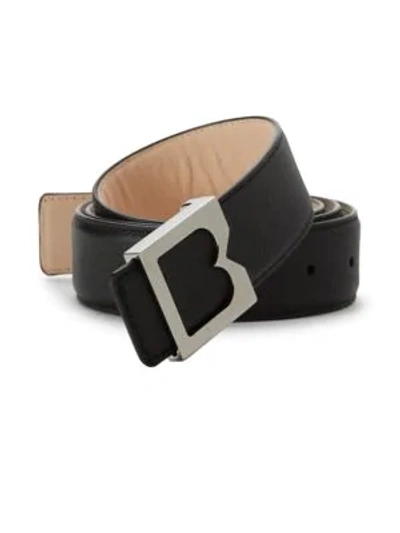 Shop Bruno Magli Buckled Leather Belt In Black