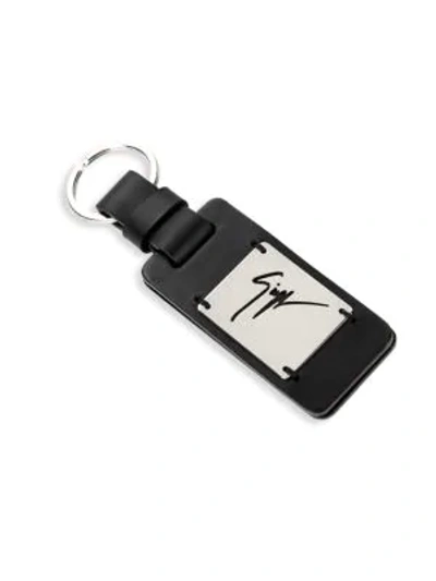 Shop Giuseppe Zanotti Studded Logo Keychain In Black