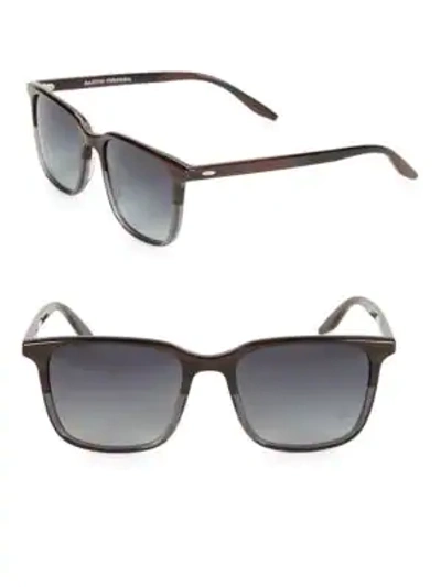 Shop Barton Perreira Men's Heptone 54mm Rectangular Sunglasses In Brown Black