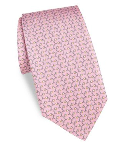 Shop Ferragamo Desk Lamp Silk Tie In Pink