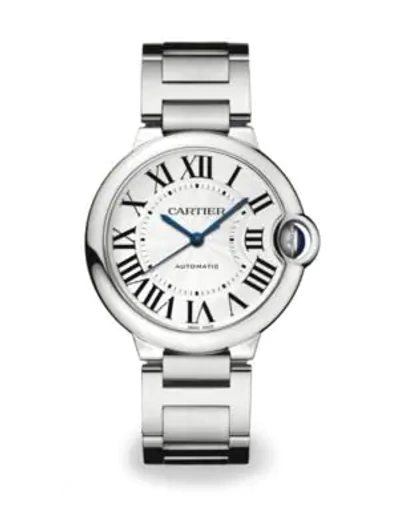 Shop Cartier Ballon Bleu De  Stainless Steel Bracelet Watch/36mm In Silver