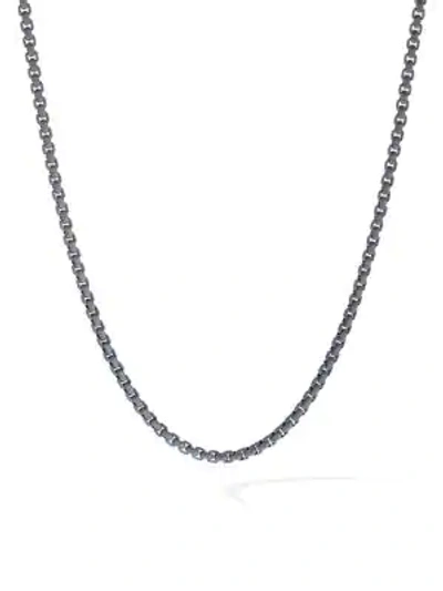 Shop David Yurman Men's Chain Box-link Necklace In Grey