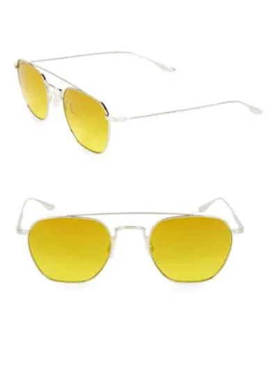 Shop Barton Perreira Doyen 52mm Aviator Sunglasses In Yellow