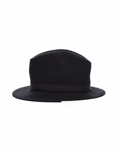 Shop Yohji Yamamoto Black Wool Hat