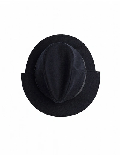 Shop Yohji Yamamoto Black Wool Hat