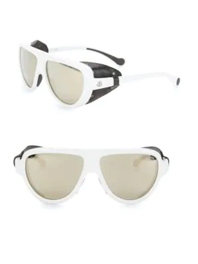 Shop Moncler 57mm Sunglasses In White