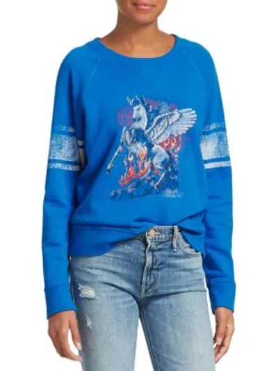 Shop Mother Square Pegasus Cotton Sweatshirt In Burn Bright