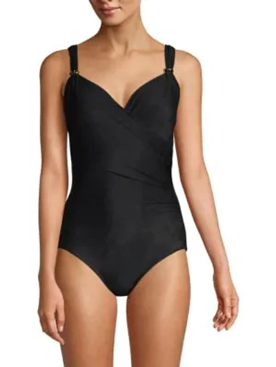 Shop Miraclesuit Swim Razzle Dazzle Siren One-piece Swimsuit In Black