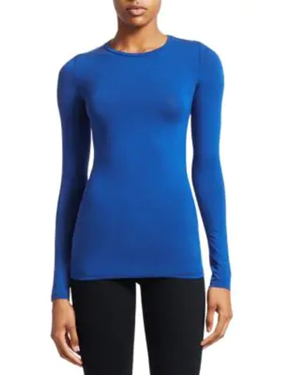 Shop Saks Fifth Avenue Soft Touch Long-sleeve Top In Portofino